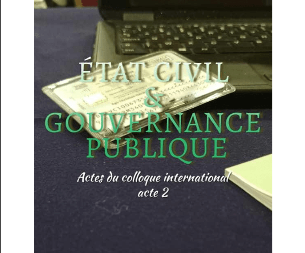 ETAT CIVIL GOUVERNANCE PUBLIQUE Colloque international